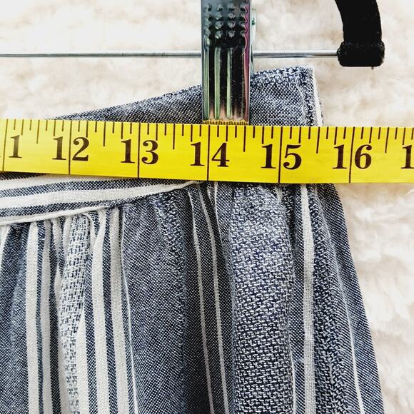 Skirt Midi a.n.a. Gray Striped Midi Boho Minimalist Coastal Chic Cruise Size M - Picture 3 of 6